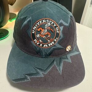 Vintage Miami Hurricanes Drew Pearson shockwave jagged edge vintage hat